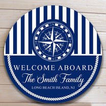 Welcome Aboard - Personalized Wood Sign