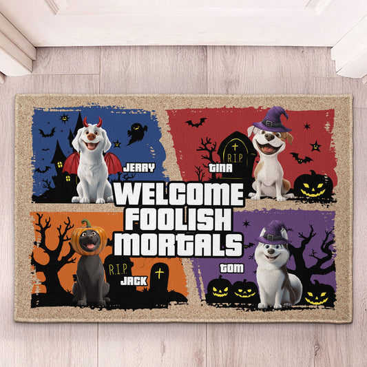 Welcome Foolish Mortals - Personalized Doormat