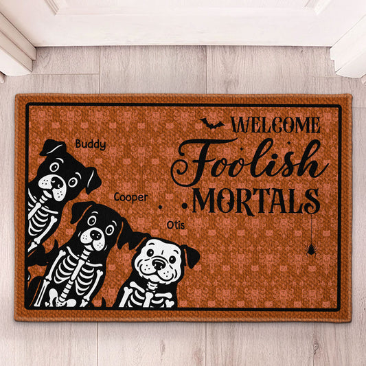 Welcome Foolish Mortals - Personalized Doormat