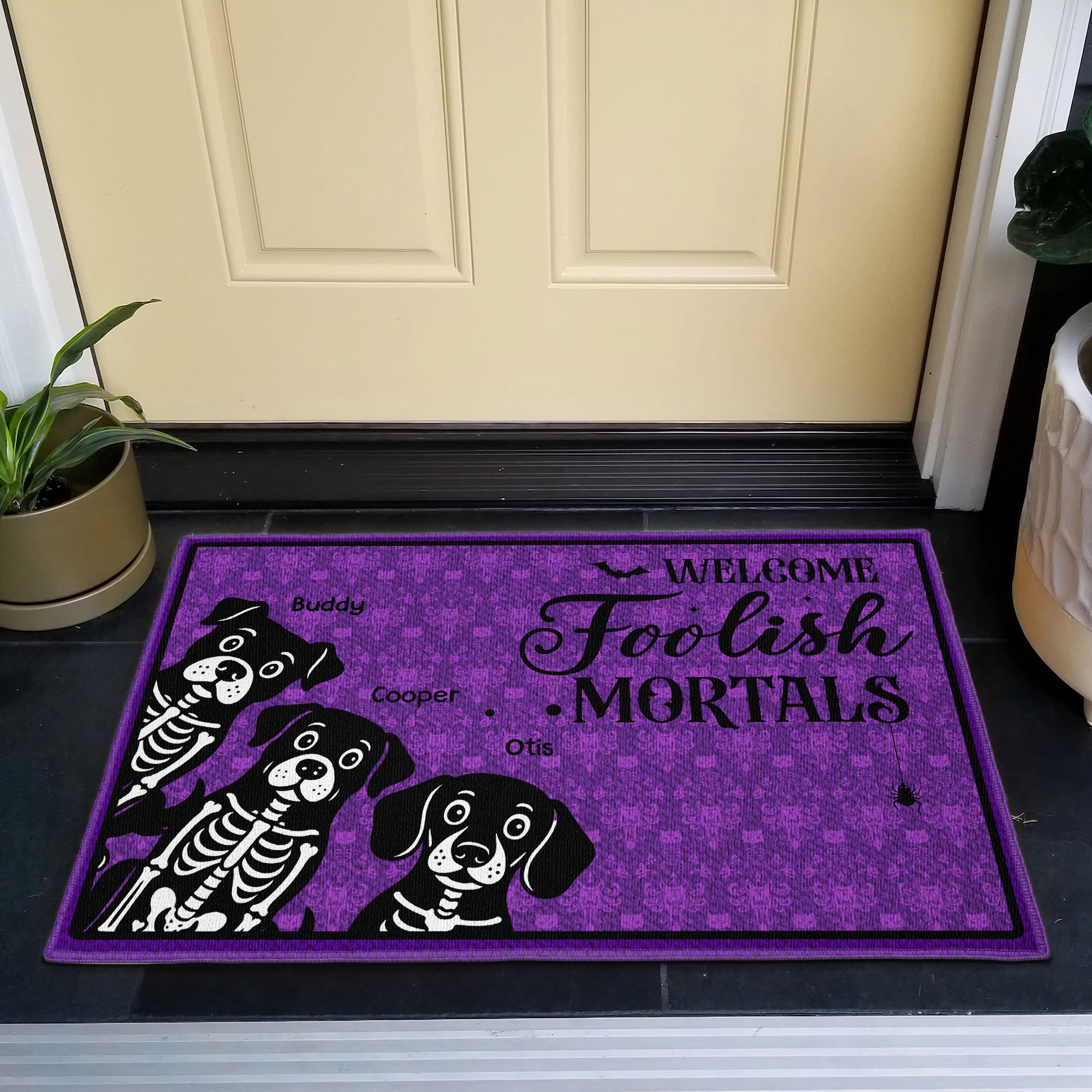 Welcome Foolish Mortals - Personalized Doormat