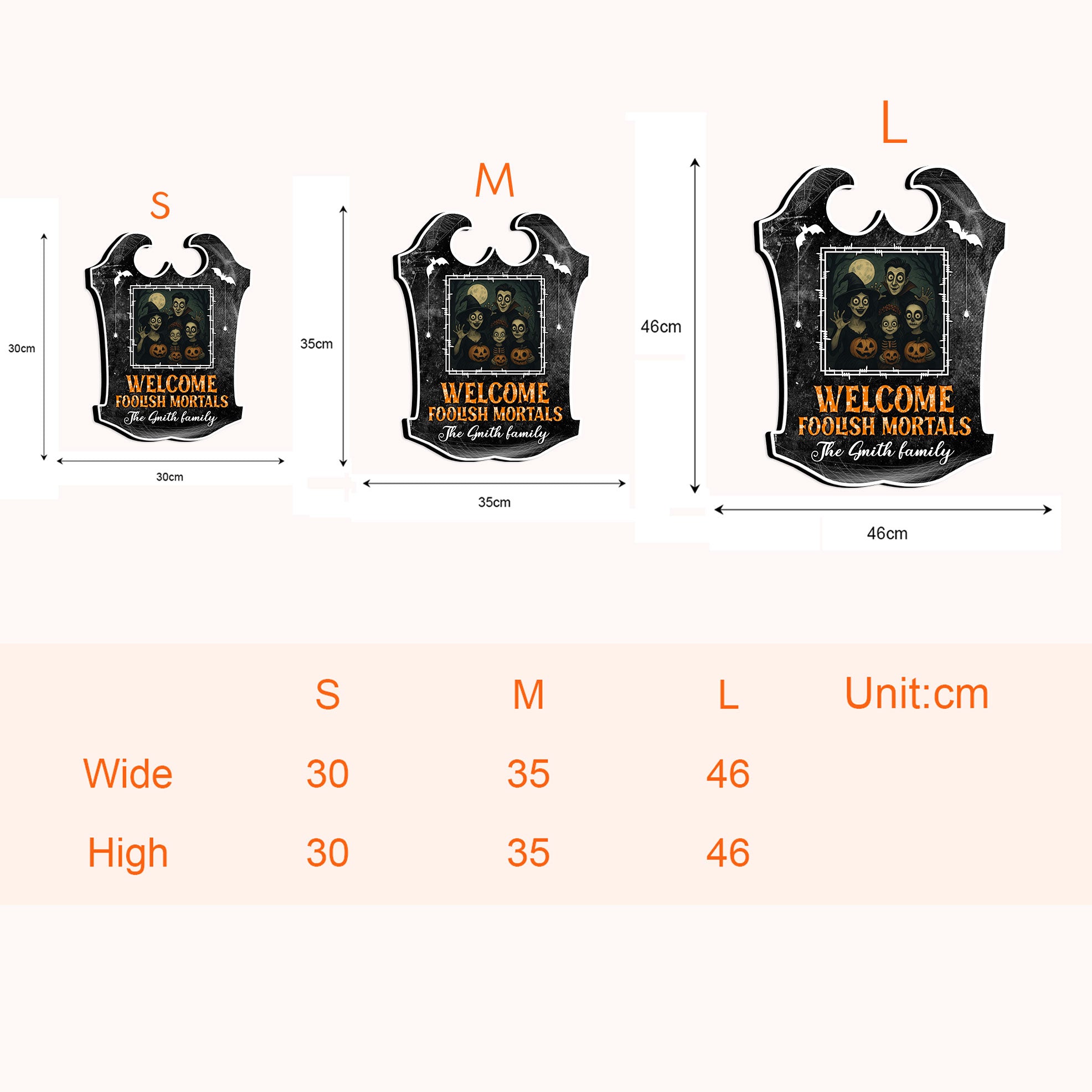 Welcome Foolish Mortals - Personalized Wood Photo Sign