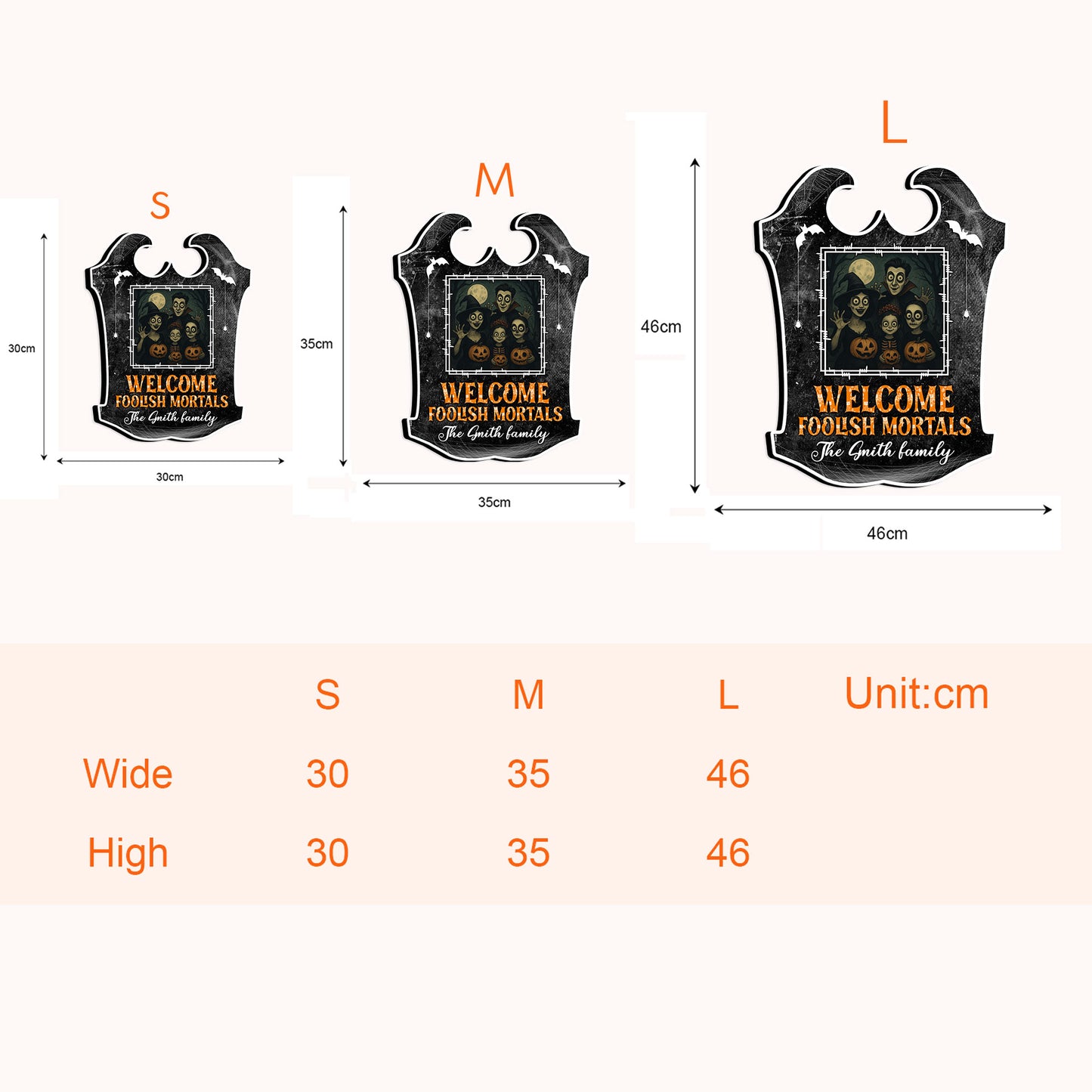 Welcome Foolish Mortals - Personalized Wood Photo Sign