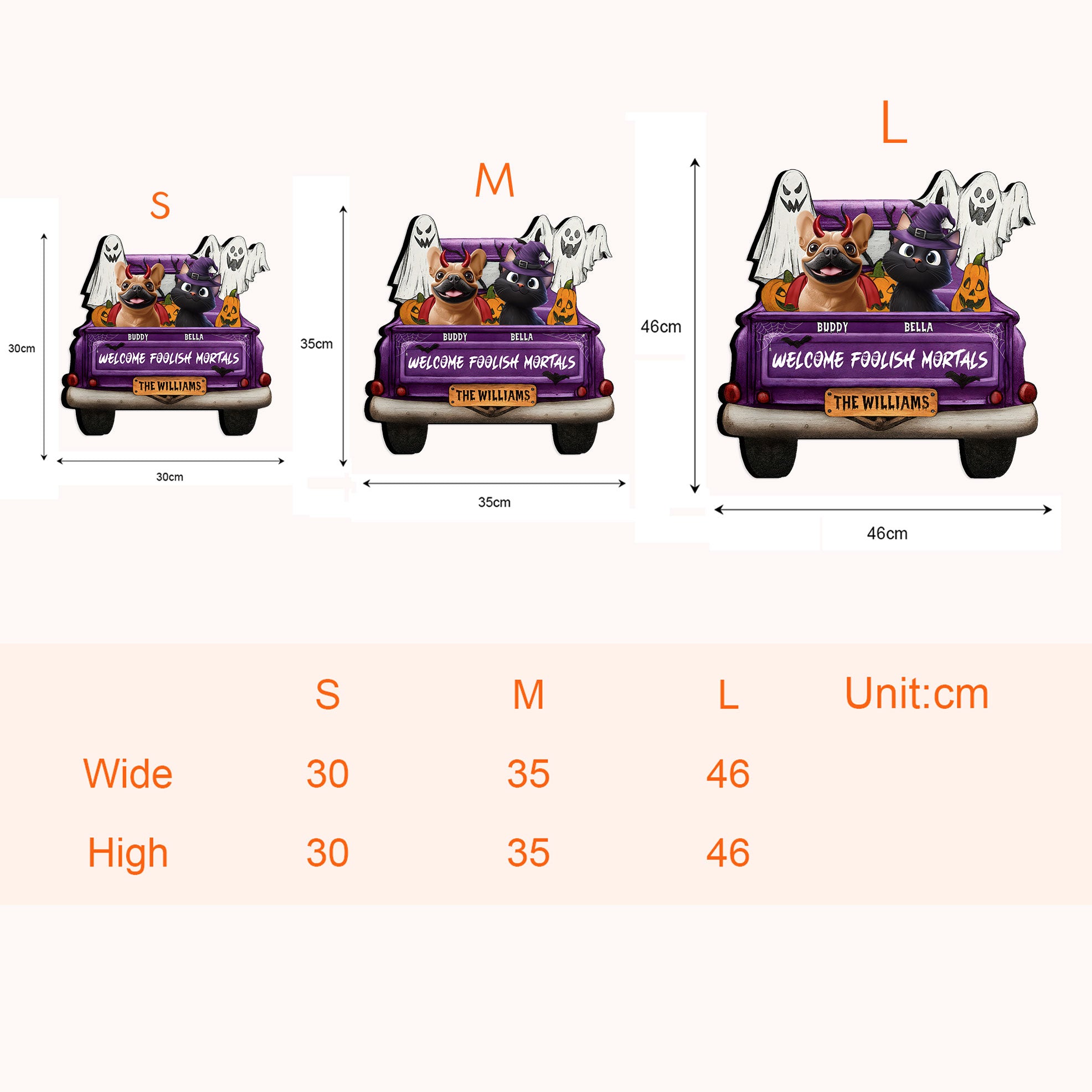 Welcome Foolish Mortals - Personalized Wood Sign