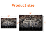 Welcome Foolish Mortals. Skeleton Family - Personalized Metal Sign