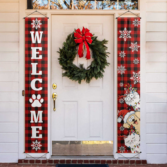 Welcome Greeting Banners For Pet Lover - Personalized Porch Banners