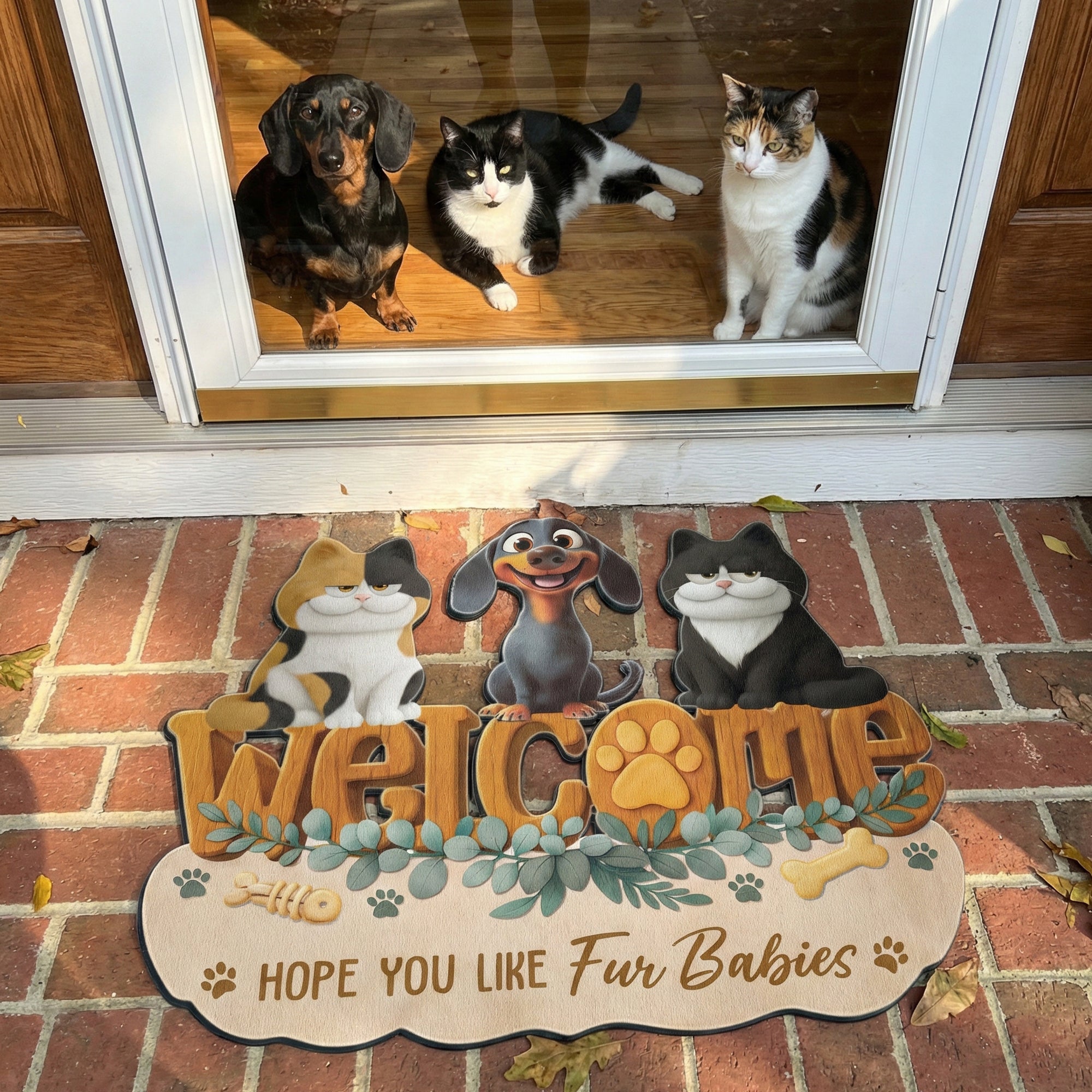 Welcome Hope You Like Dogs - Personalized Doormat