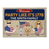 Welcome Party Like It&#39;s 1776 - Personalized Doormat