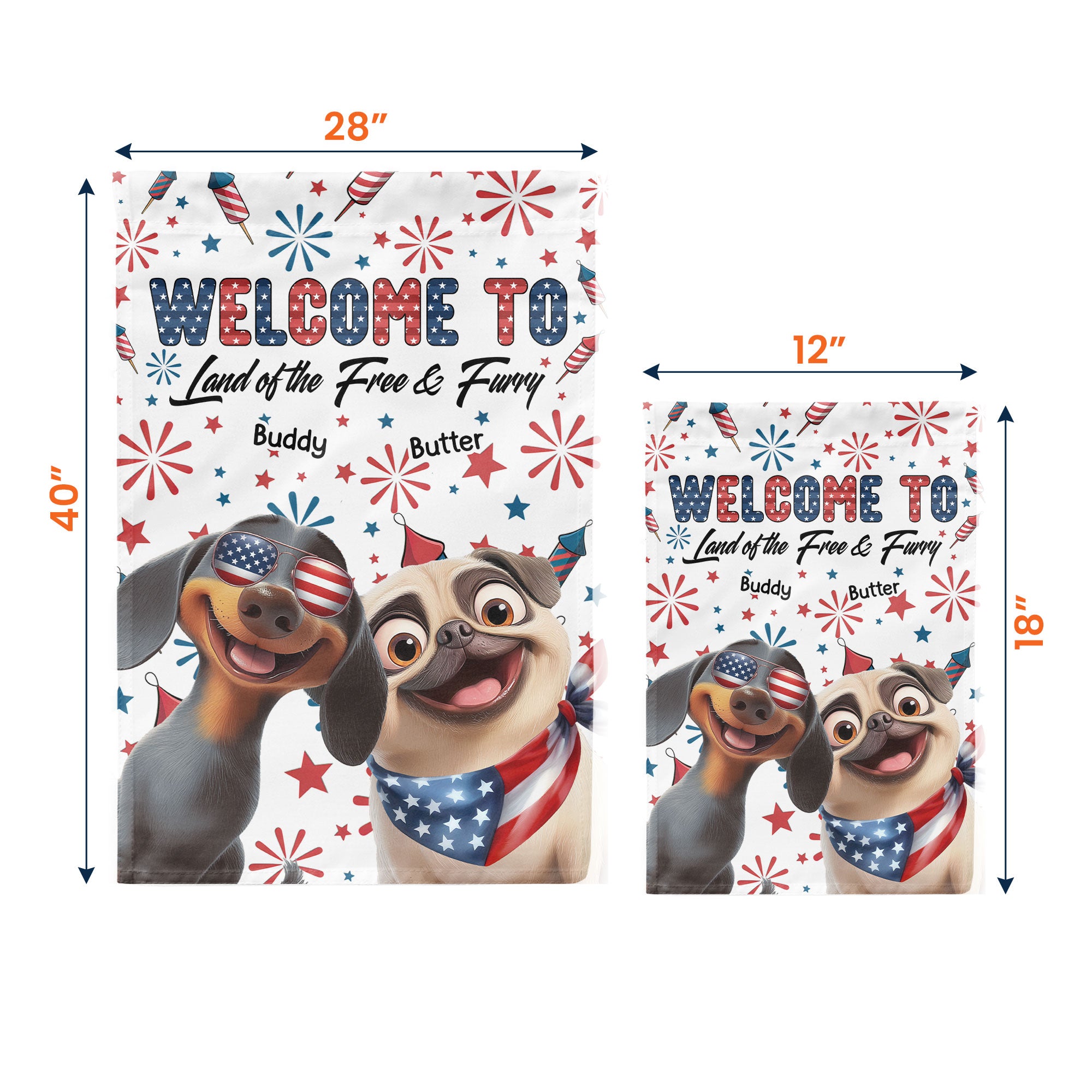 Welcome - Personalized Flag