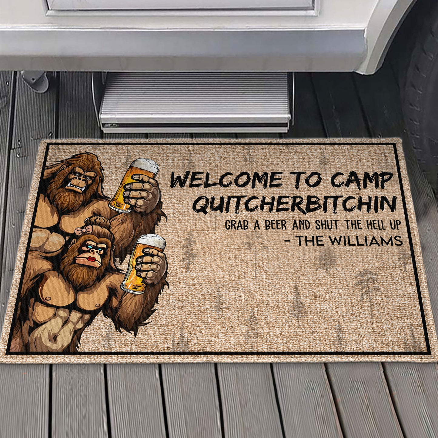 Welcome To Camp Quitcherbitchin - Personalized Doormat