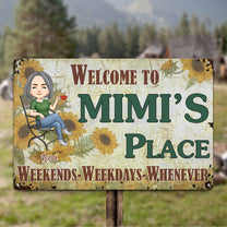 Welcome To Mimi's, Grandma Place - Personalized Metal Sign