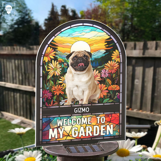 Welcome To My Garden - Personalized Photo Solar Light