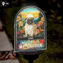 Welcome To My Garden - Personalized Photo Solar Light