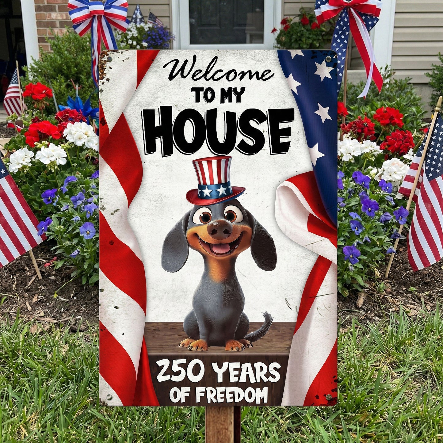 Welcome To My House - Personalized Metal Sign