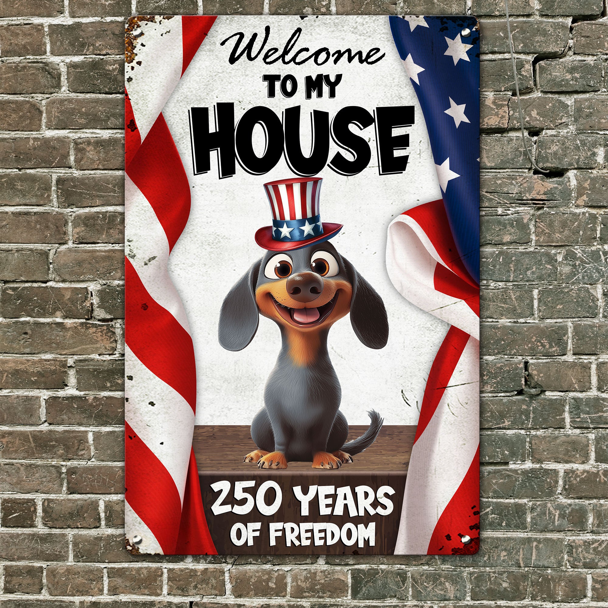 Welcome To My House - Personalized Metal Sign