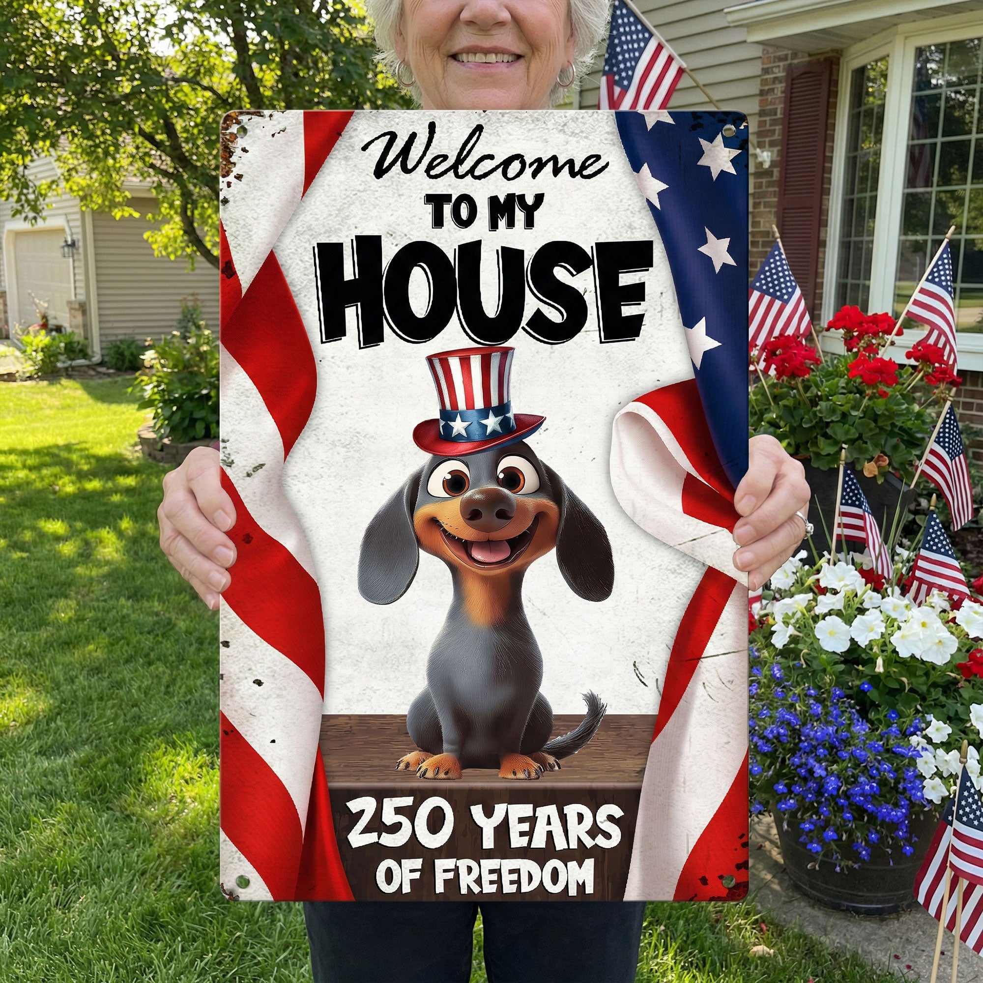 Welcome To My House - Personalized Metal Sign