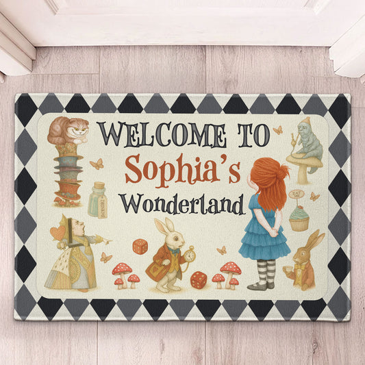 Welcome To My Wonderland - Personalized Doormat