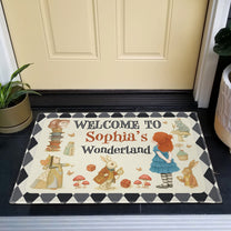 Welcome To My Wonderland - Personalized Doormat