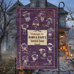 Welcome To Nana & Papa's Haunted House - Personalized Flag