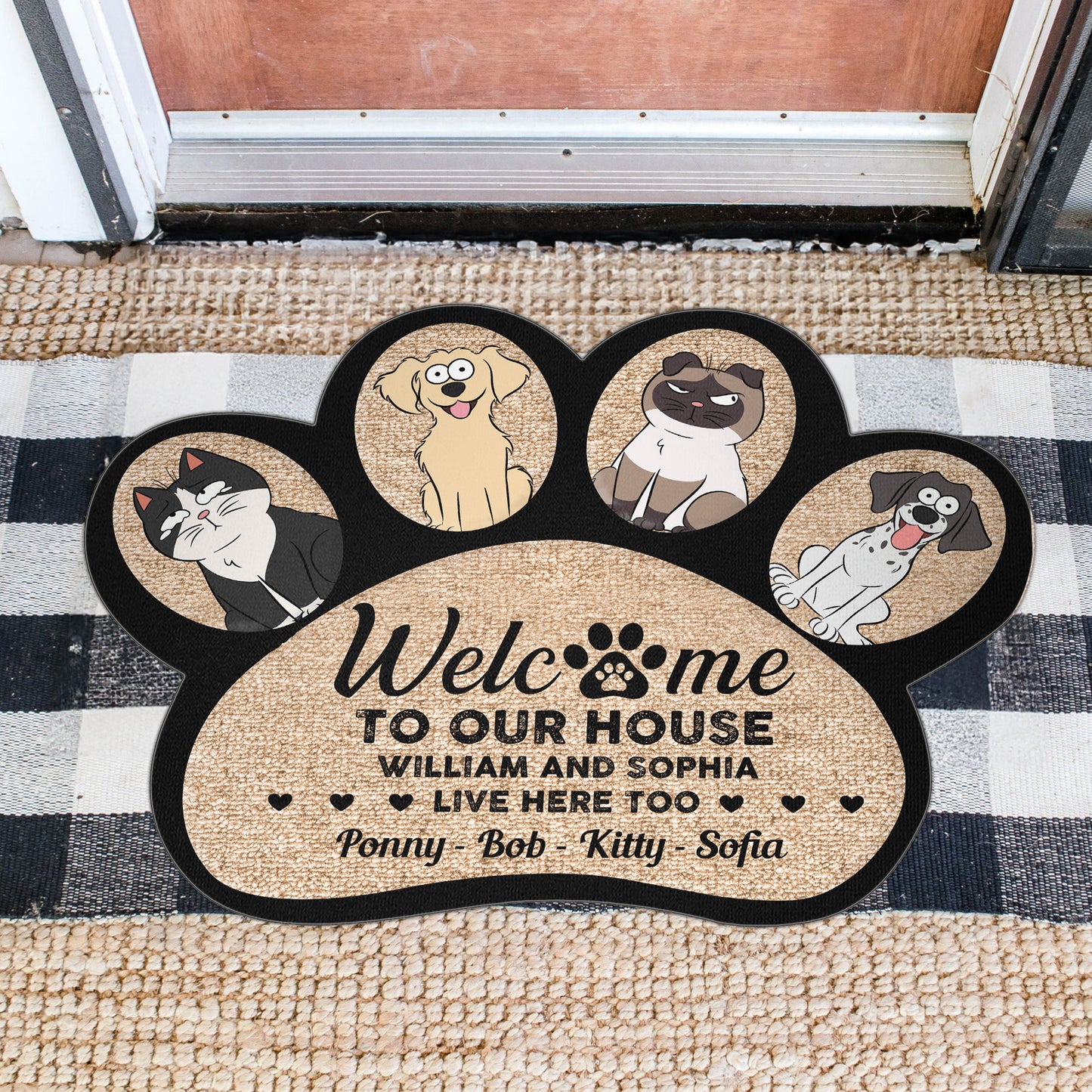 Welcome To Our House - Personalized Photo Doormat
