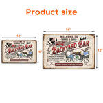 Welcome To Our Patio Bar - Personalized Metal Sign
