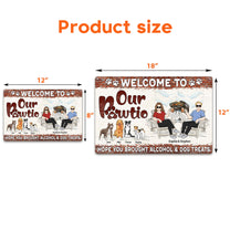 Welcome To Our Pawtio - Personalized Metal Sign