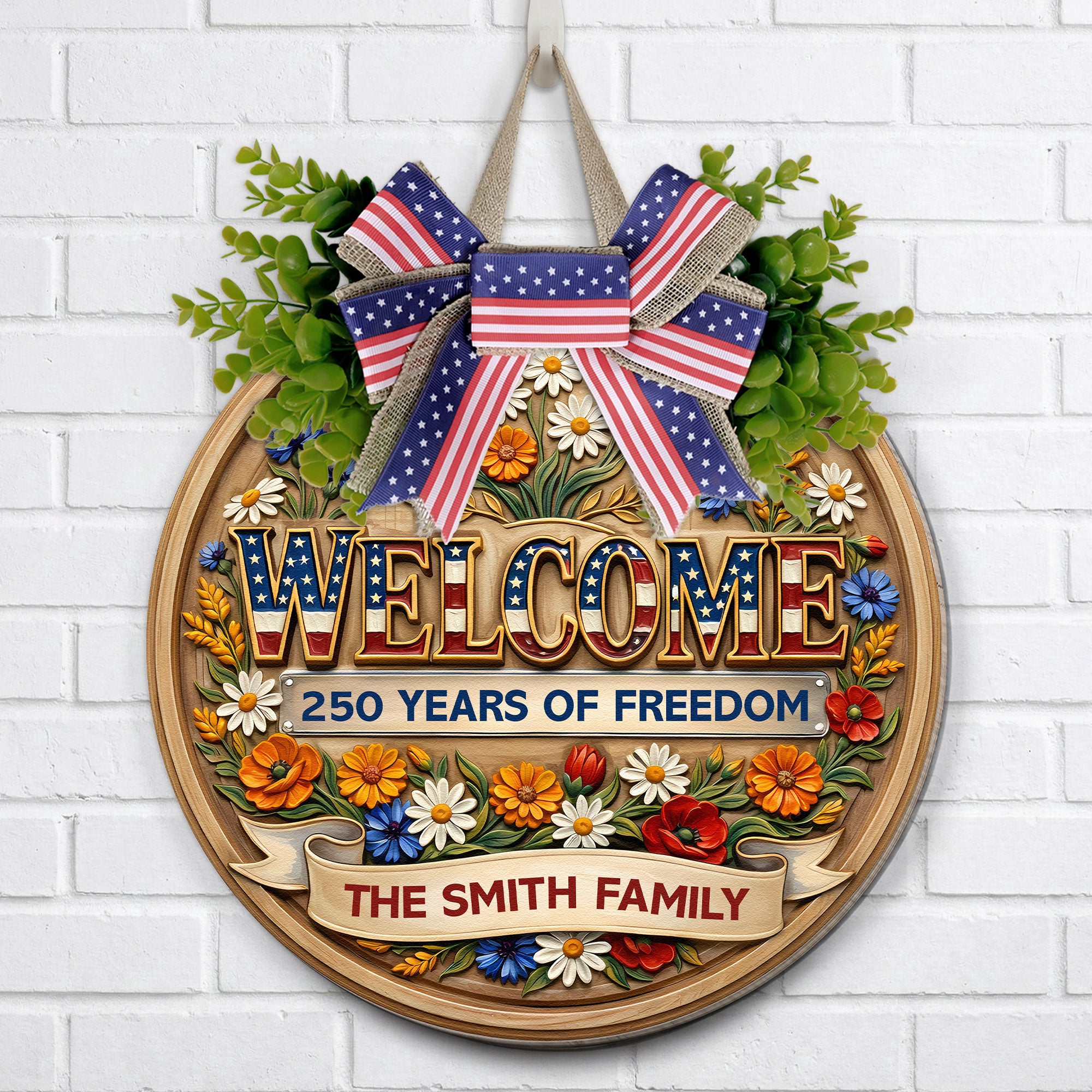 Welcome_250_Years_Of_Freedom_Personalized_Wood_Sign_2