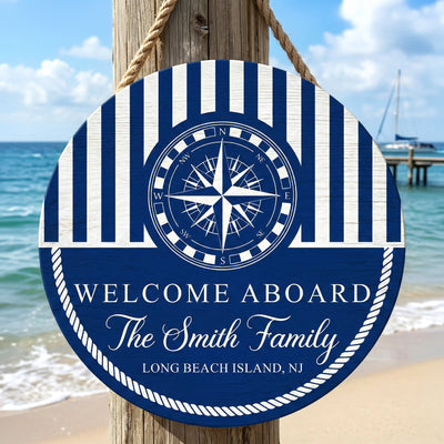 Welcome Aboard - Personalized Wood Sign
