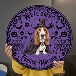Welcome-Foolish-Mortals-Custom-Pet-Watercolor-Halloween-Personalized-Wood-Sign-5