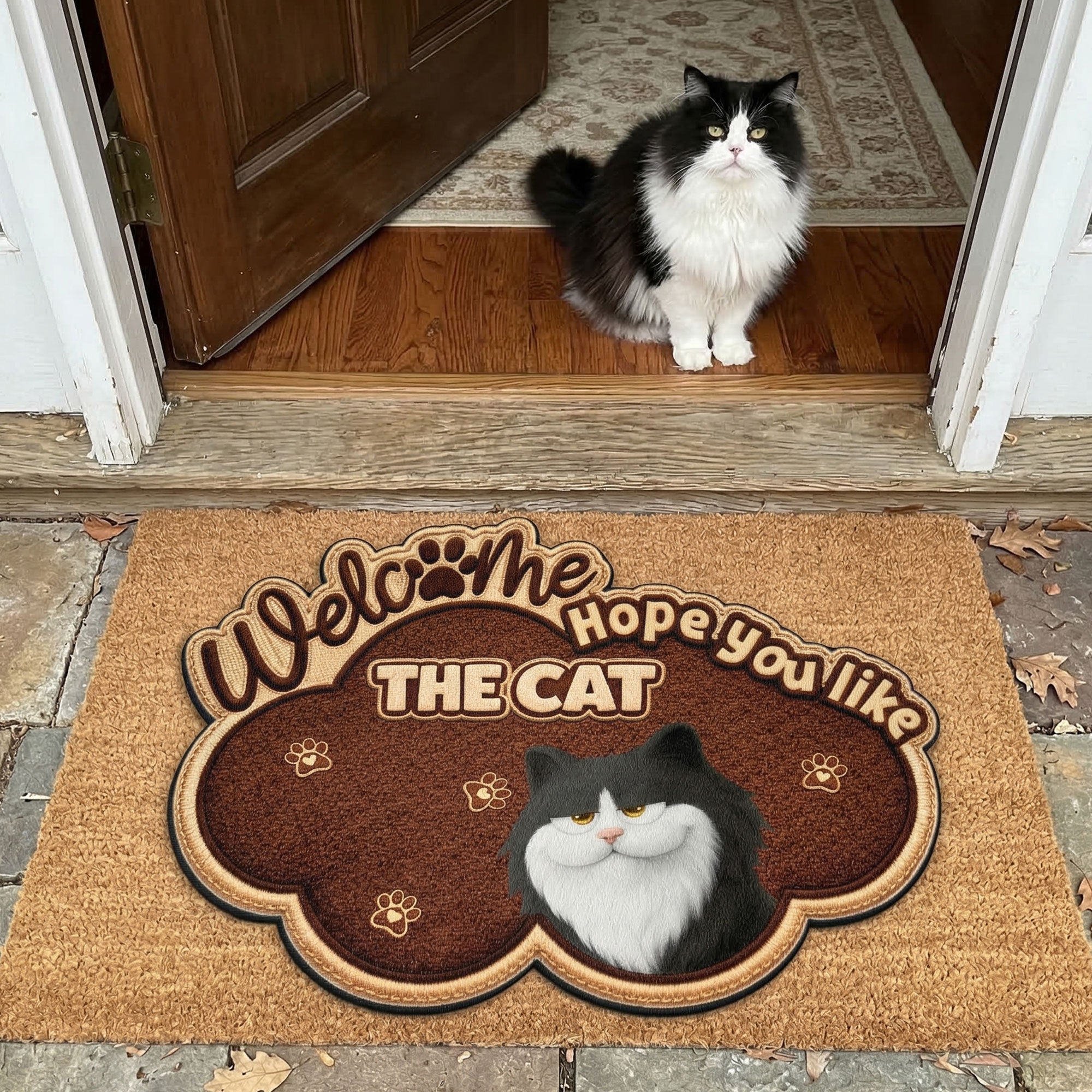 Welcome-Hope-You-Like-Dogs-New-Version-Personalized-Doormat-4