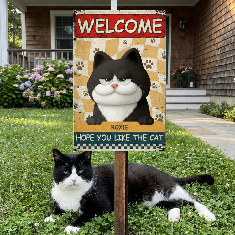 Welcome_Hope_You_Like_Dogs_Personalized_Metal_Sign_3