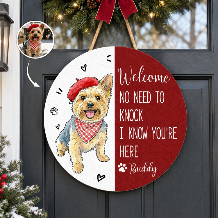 Welcome-No-Need-To-Knock-Custom-Pet-Portrait-Watercolor-Personalized-Wood-Sign-1