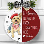 Welcome-No-Need-To-Knock-Custom-Pet-Portrait-Watercolor-Personalized-Wood-Sign-2