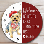 Welcome-No-Need-To-Knock-Custom-Pet-Portrait-Watercolor-Personalized-Wood-Sign-4
