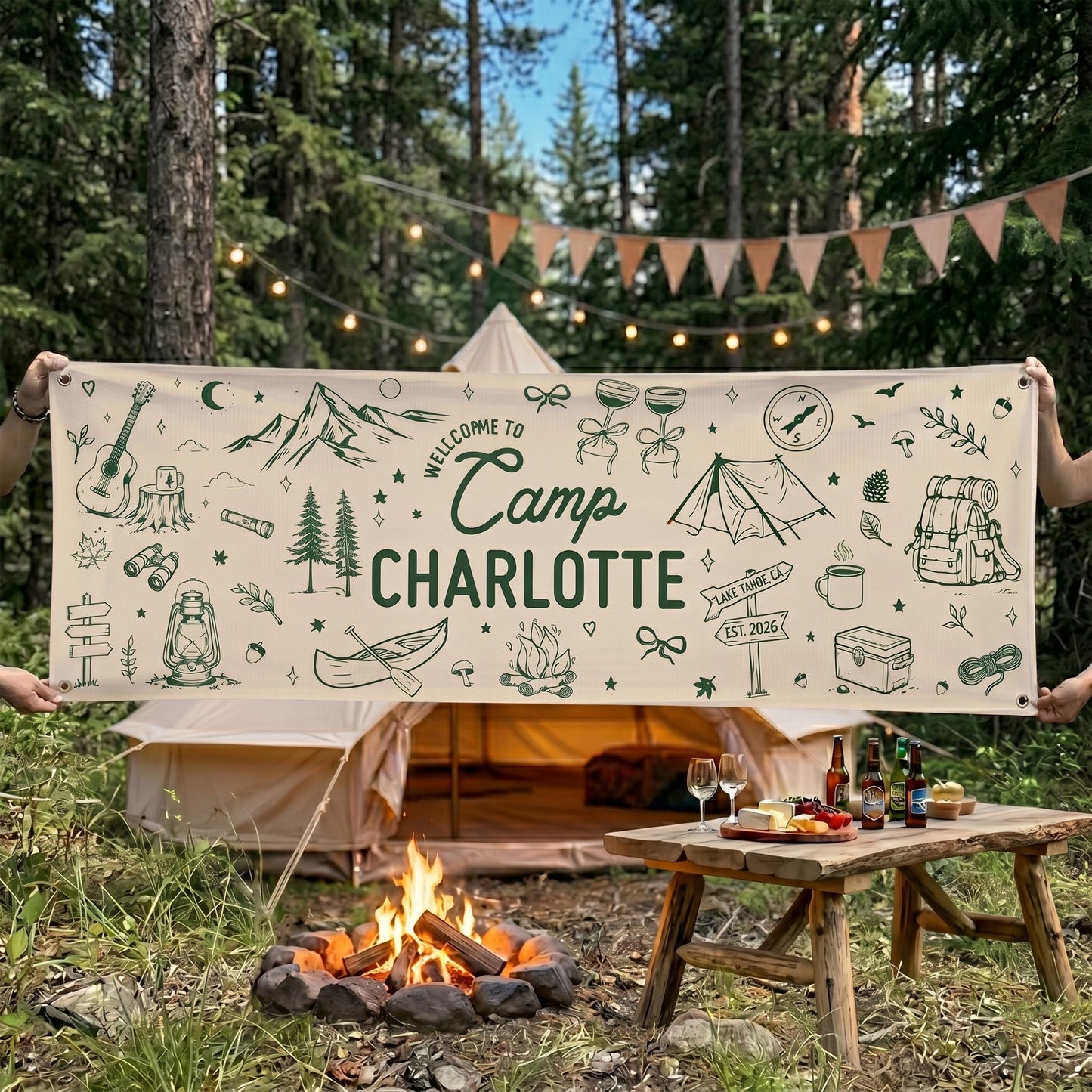 Welcome-To-Camp,-Camping-Party,--Camp-Bachelorette,-Party-Trip-Personalized-Banner-2
