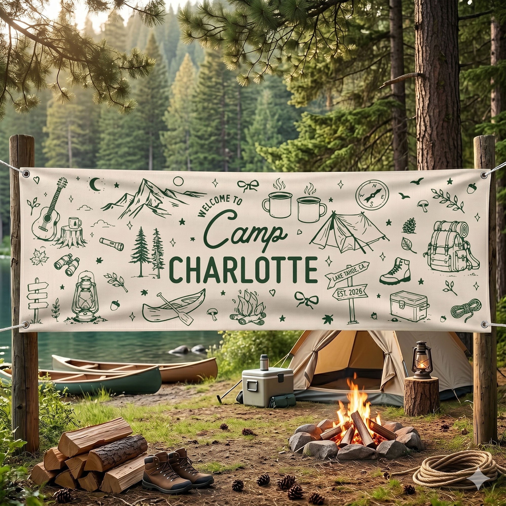 Welcome-To-Camp,-Camping-Party,--Camp-Bachelorette,-Party-Trip-Personalized-Banner-4