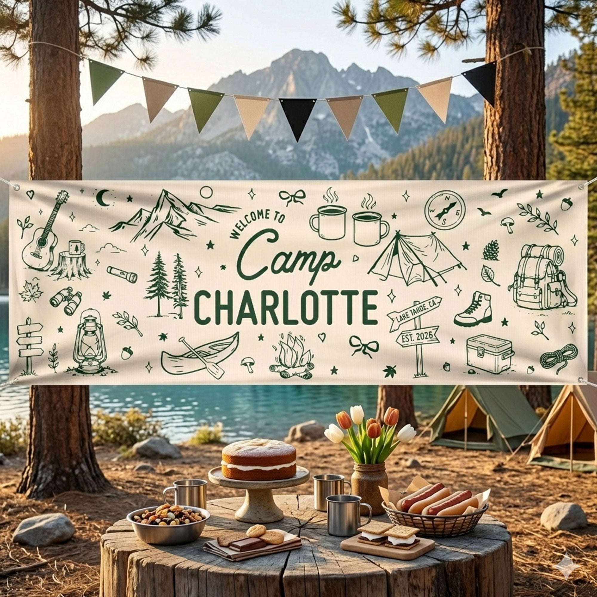 Welcome-To-Camp,-Camping-Party,--Camp-Bachelorette,-Party-Trip-Personalized-Banner-5