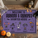 Welcome-To-Grandma-&-Grandpa's-Haunted-House-Doodle-Personalized-Doormat-1
