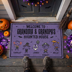 Welcome-To-Grandma-&-Grandpa's-Haunted-House-Doodle-Personalized-Doormat-2