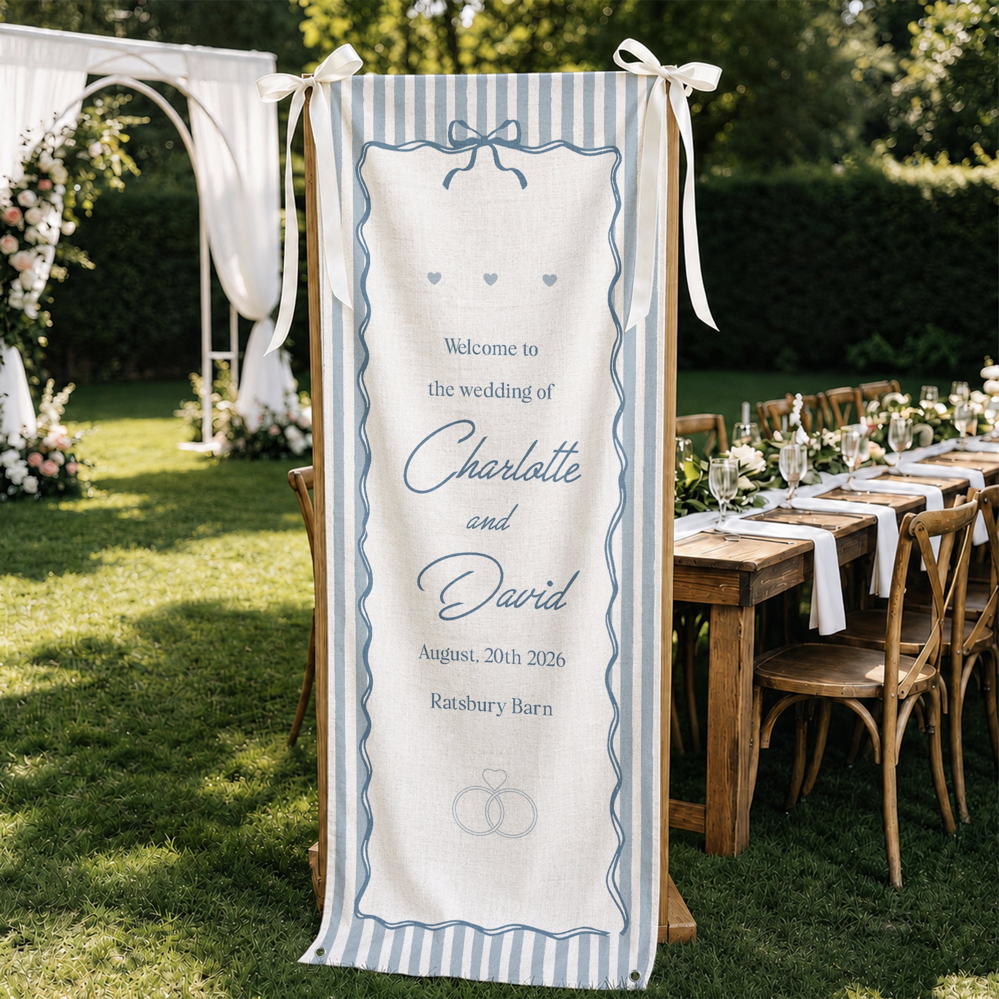 Welcome-To-The-Wedding-Of-Wedding-Sign-Striped-Style-Personalized-Welcome-Sign1