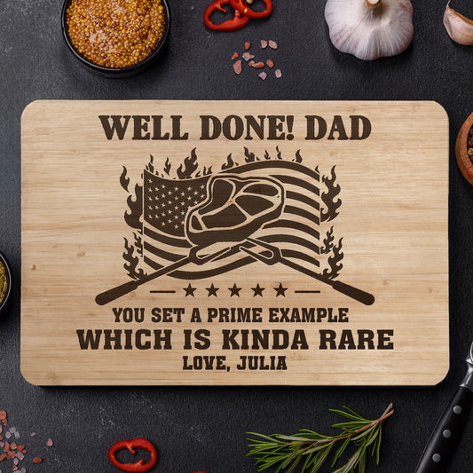 Well Done! Dad - Personalized Cutting Board