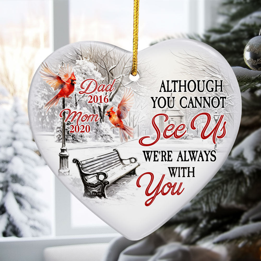 We're Always With You - Personalized Ceramic Ornament