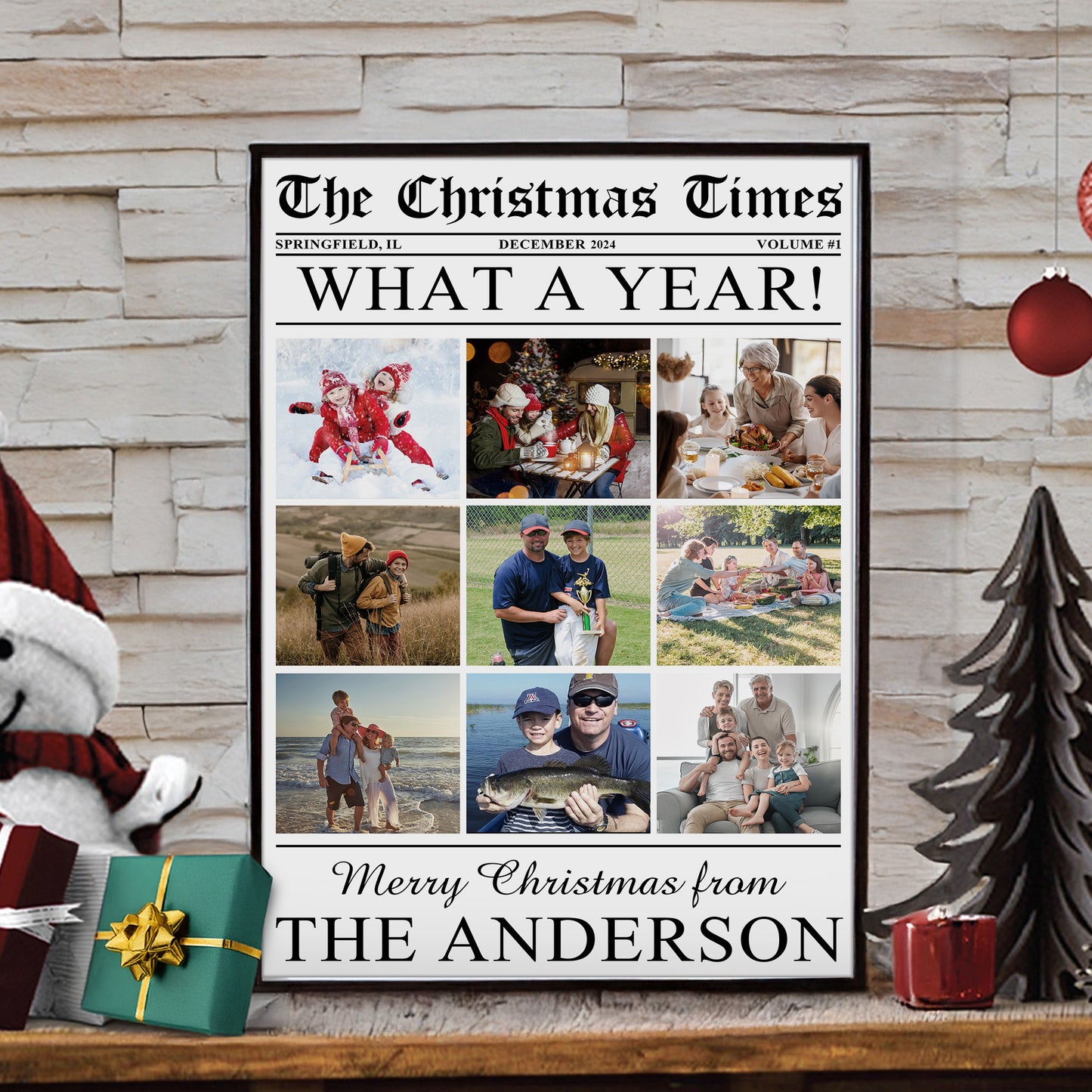 What A Year - Custom Photo - The Christmas Times - For Family, Grandparents - Personalized Photo Poster