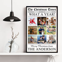 What A Year - Custom Photo - The Christmas Times - For Family, Grandparents - Personalized Photo Poster