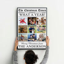 What A Year - Custom Photo - The Christmas Times - For Family, Grandparents - Personalized Photo Poster