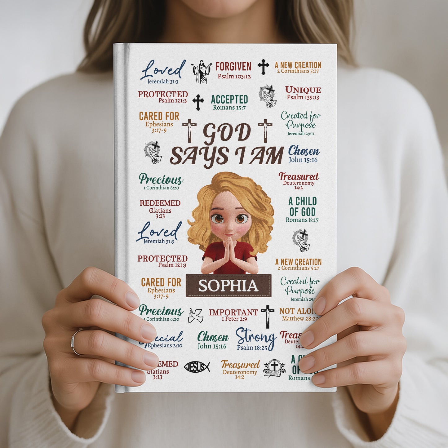 What God Says About You - Gifts For Christian Prayer - Personalized Hardcover Journal