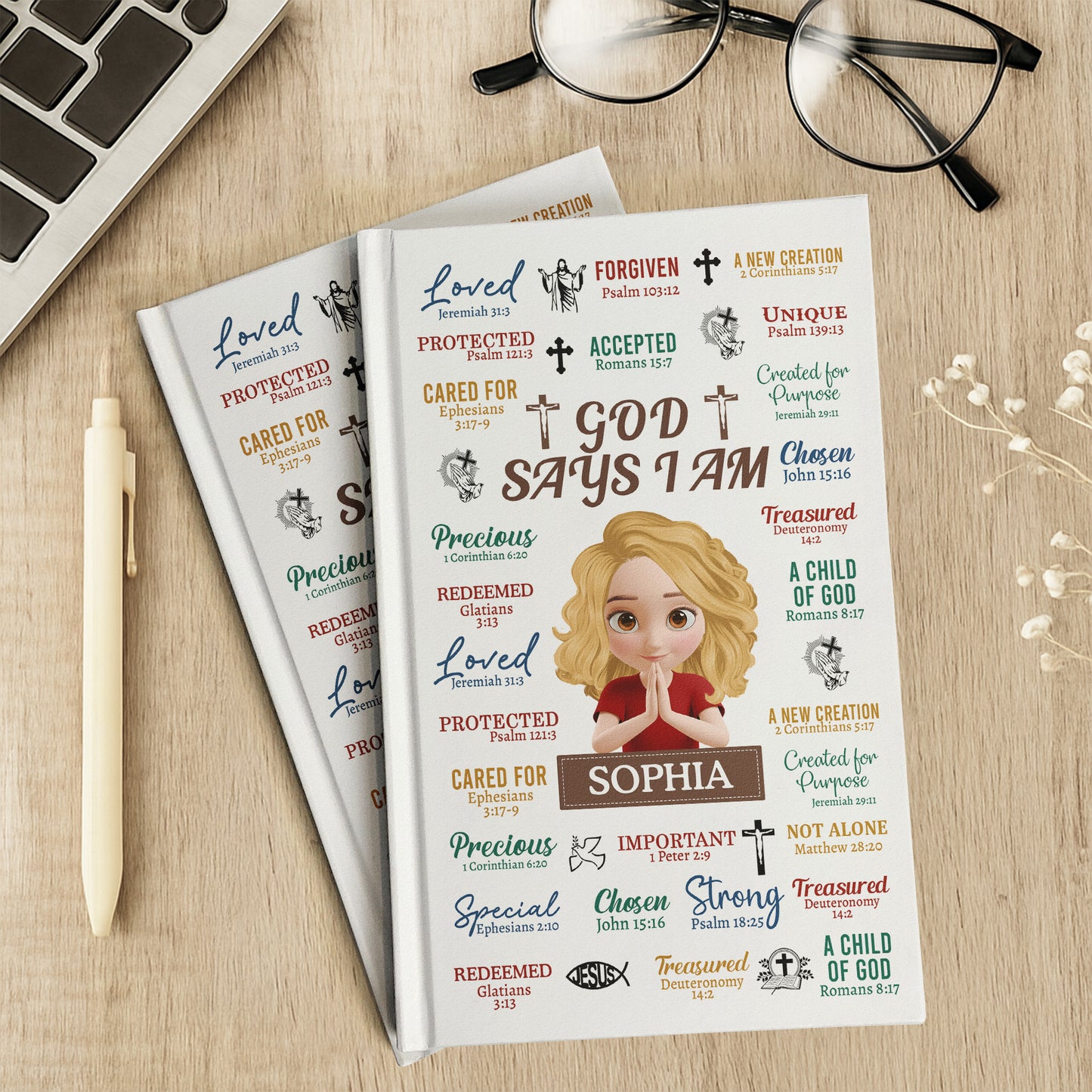 What God Says About You - Gifts For Christian Prayer - Personalized Hardcover Journal