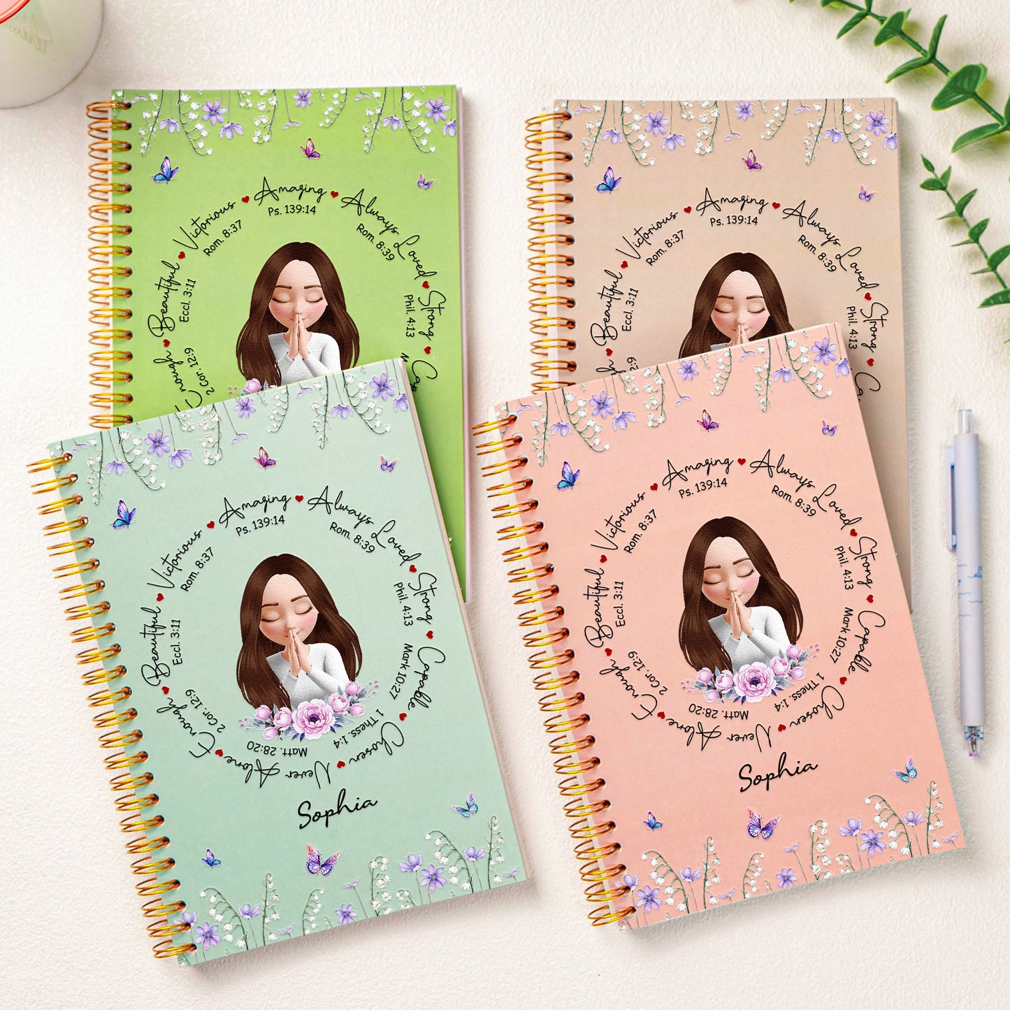 What God Says You Are In Bible Verses – Religious Gift For Her - Personalized Prayer Journal