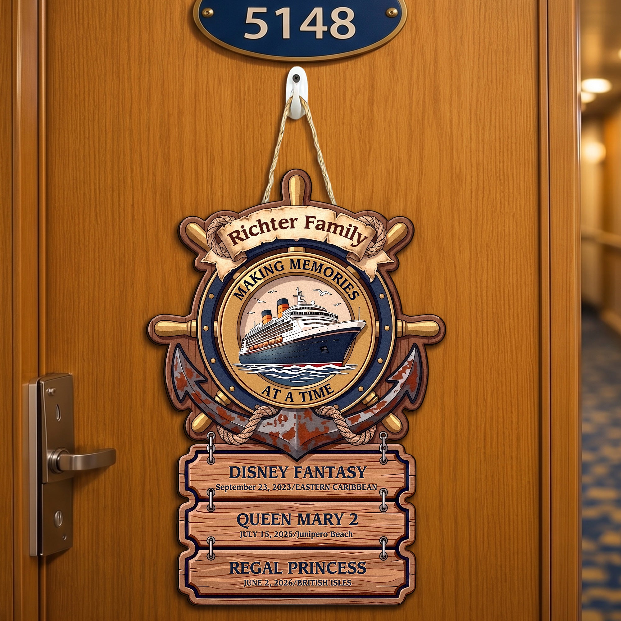 Wheel-&-Anchor-Cruise-Door-Signs-Stateroom-Decor-Cruising-Family-Vacation-Custom-Destination-Personalized-Wood-Sign-1