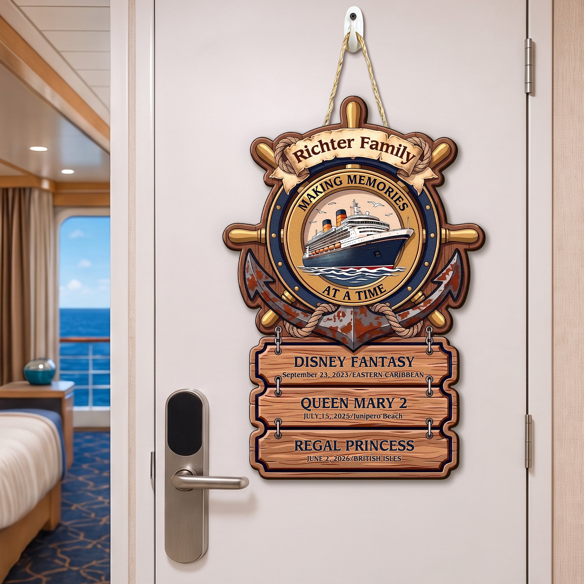 Wheel-&-Anchor-Cruise-Door-Signs-Stateroom-Decor-Cruising-Family-Vacation-Custom-Destination-Personalized-Wood-Sign-6