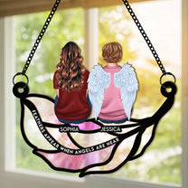 When Angels Are Near - Personalized Window Hanging Suncatcher Ornament